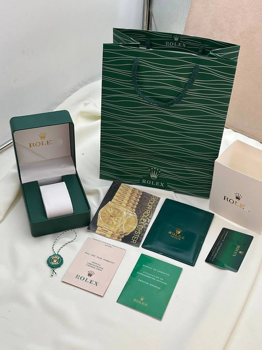 Ayollar uchun klassik Rolex soati - to‘liq sovg‘a to‘plami