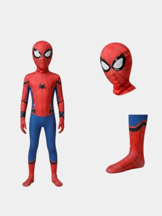 Kosplay o'rgimchak odam bolalar spiderman  uchun, super qahramon karnaval kostyumi