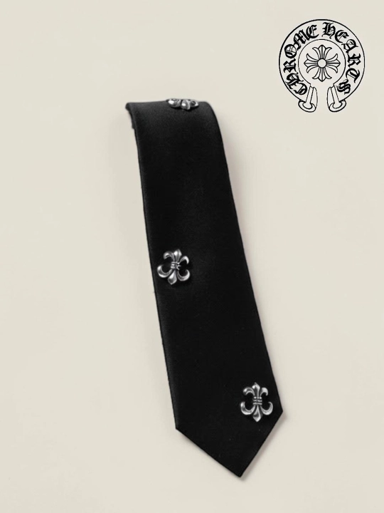 Uniseks galstuk Chrome Hearts uslubida Y2K qora estetik sovg'a bollar va qizlar uchun - 