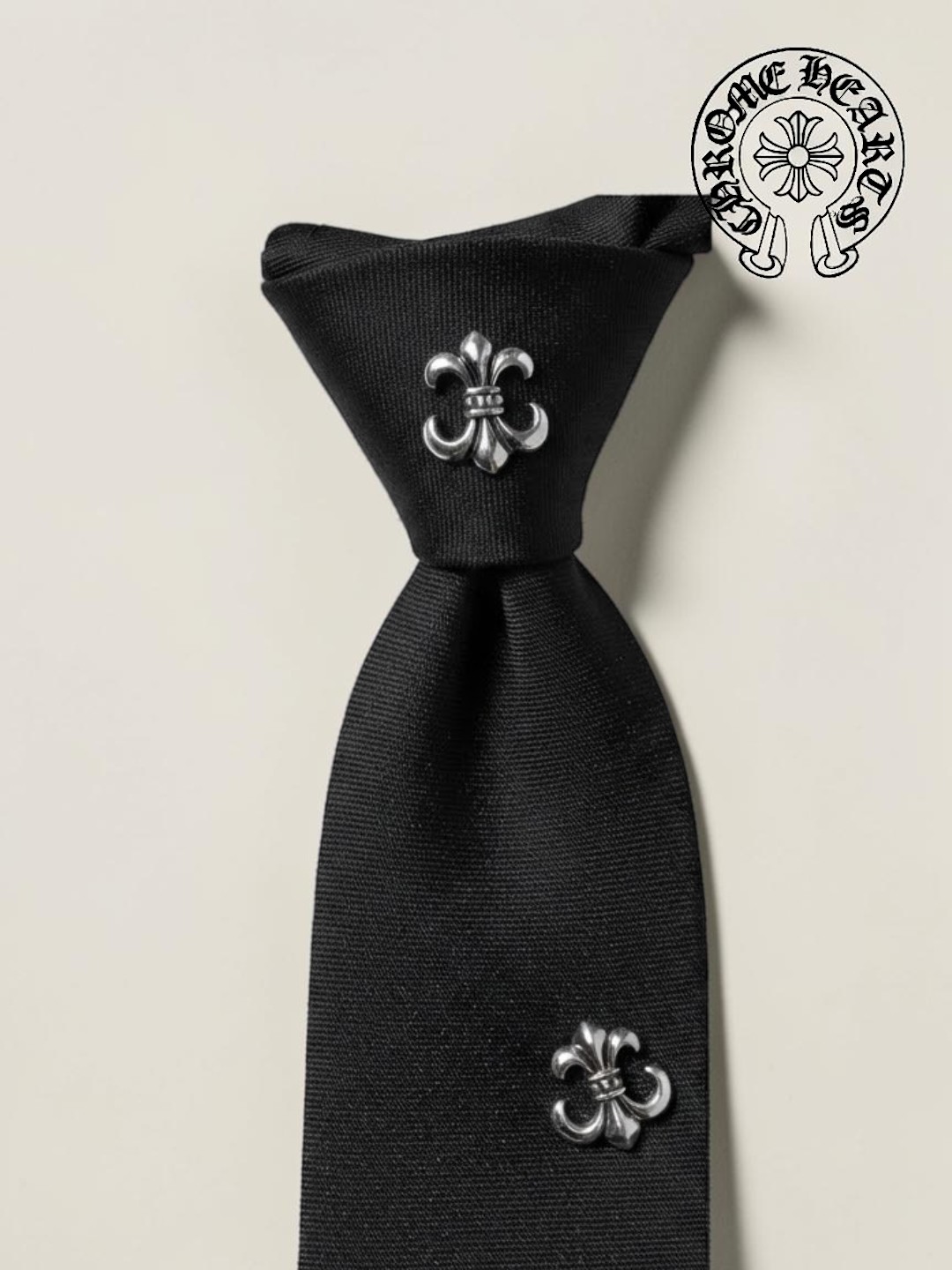 Галстук унисекс в стиле Chrome Hearts Y2K черный для мужчин девушек y 2 k эстетик подарок