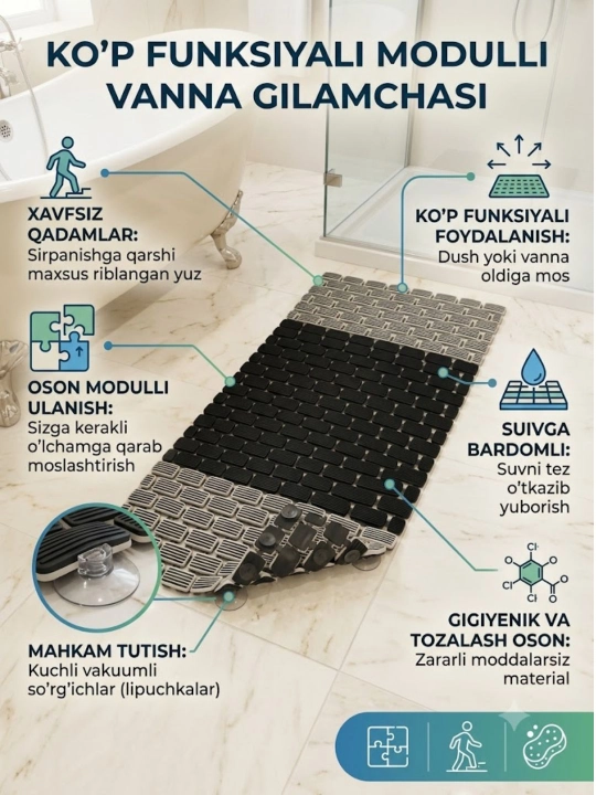Коврики для ванной комнаты и туалета, антискользящие, 2 в 1, комплект