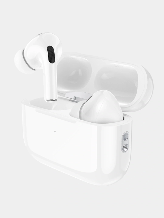 Borofone BW36 TWS Bluetooth simsiz quloqchin, ANC, mikrofonli, 300 mAh, Oq