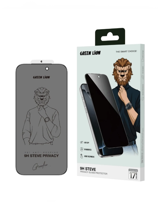 Green Lion Stave Privacy 9H Maxfiylik Himoya Oynasi 15, 16, 17 Pro / Promax - 