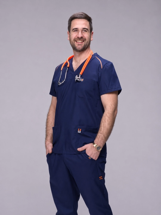 "WorkMed FLEXY Men’s Scrub SET" erkaklar tibbiy kostyumi