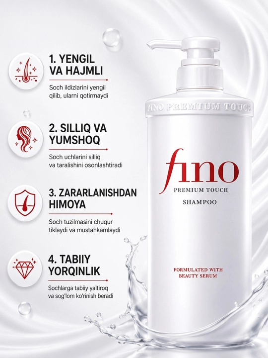Fino Premium Touch barcha turdagi sochlar uchun shampun