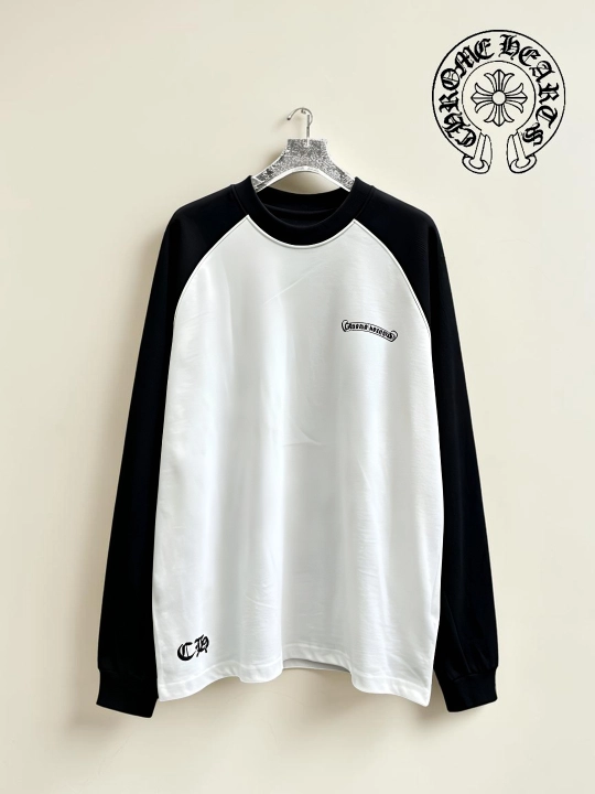 Yozgi uniseks longsliv Chrome Hearts Y2K uslub oversize futbolka sovg‘a uchun chromehearts