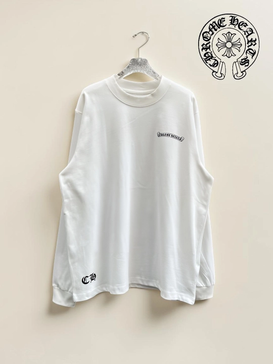 Yozgi uniseks longsliv Chrome Hearts Y2K uslub oversize futbolka sovg‘a uchun chromehearts