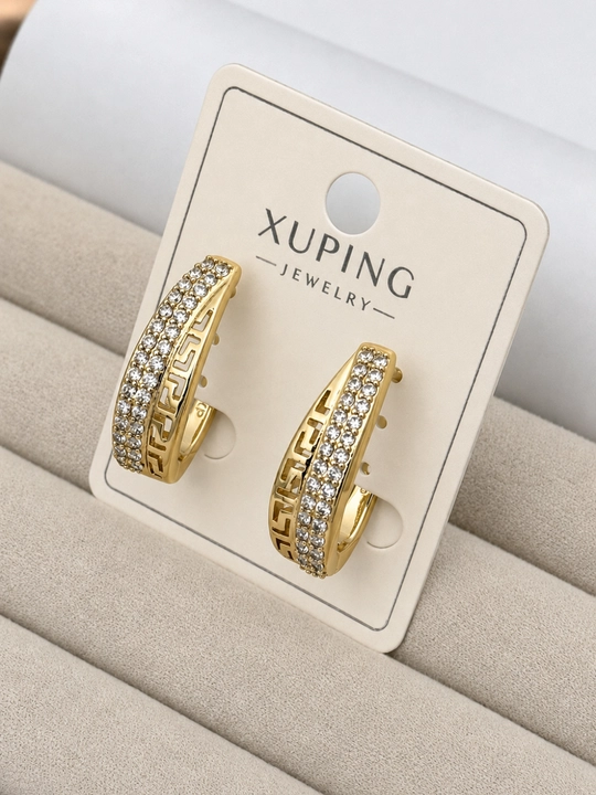 Золотого цвета серьги для женщин, бижутерия, Xuping
