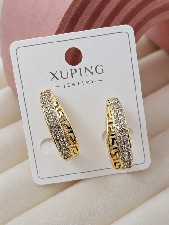 Золотого цвета серьги для женщин, бижутерия, Xuping