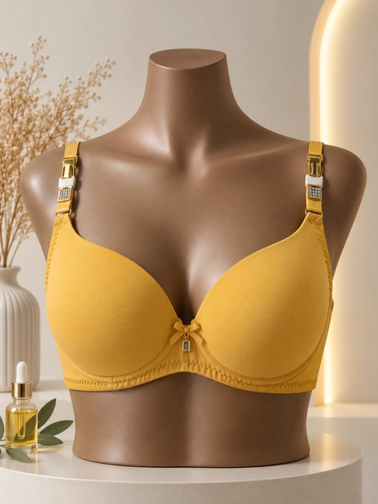Ayollar uchun sariq sutyen push up lifchik silliq qulay kundalik ichki kiyim
