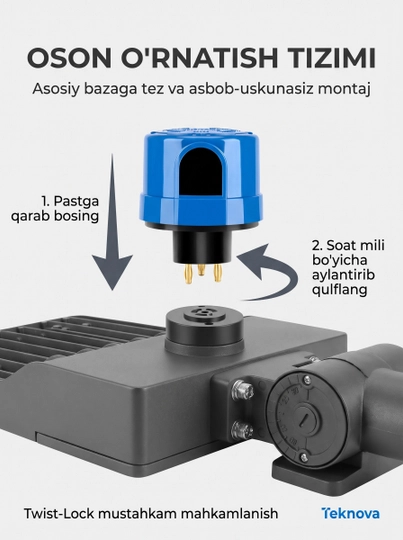 Fotorele avtomatik yorug'lik datchigi, 6A, 10A, 25A, ko'cha yoritgichlari uchun