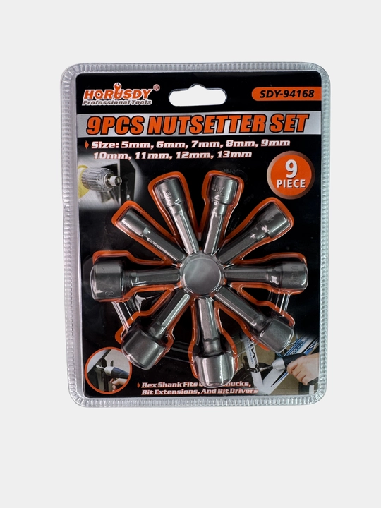 Gayka burash kallaklari to‘plami 9 dona, nasadka 5–13 mm - 