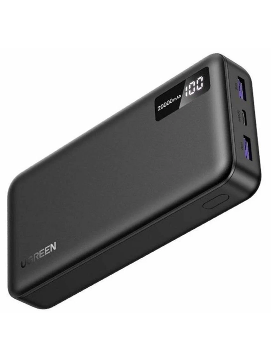 Внешний аккумулятор UGREEN PB312 20000 мАч, 20W PD, 22.5W QC, 3 порта