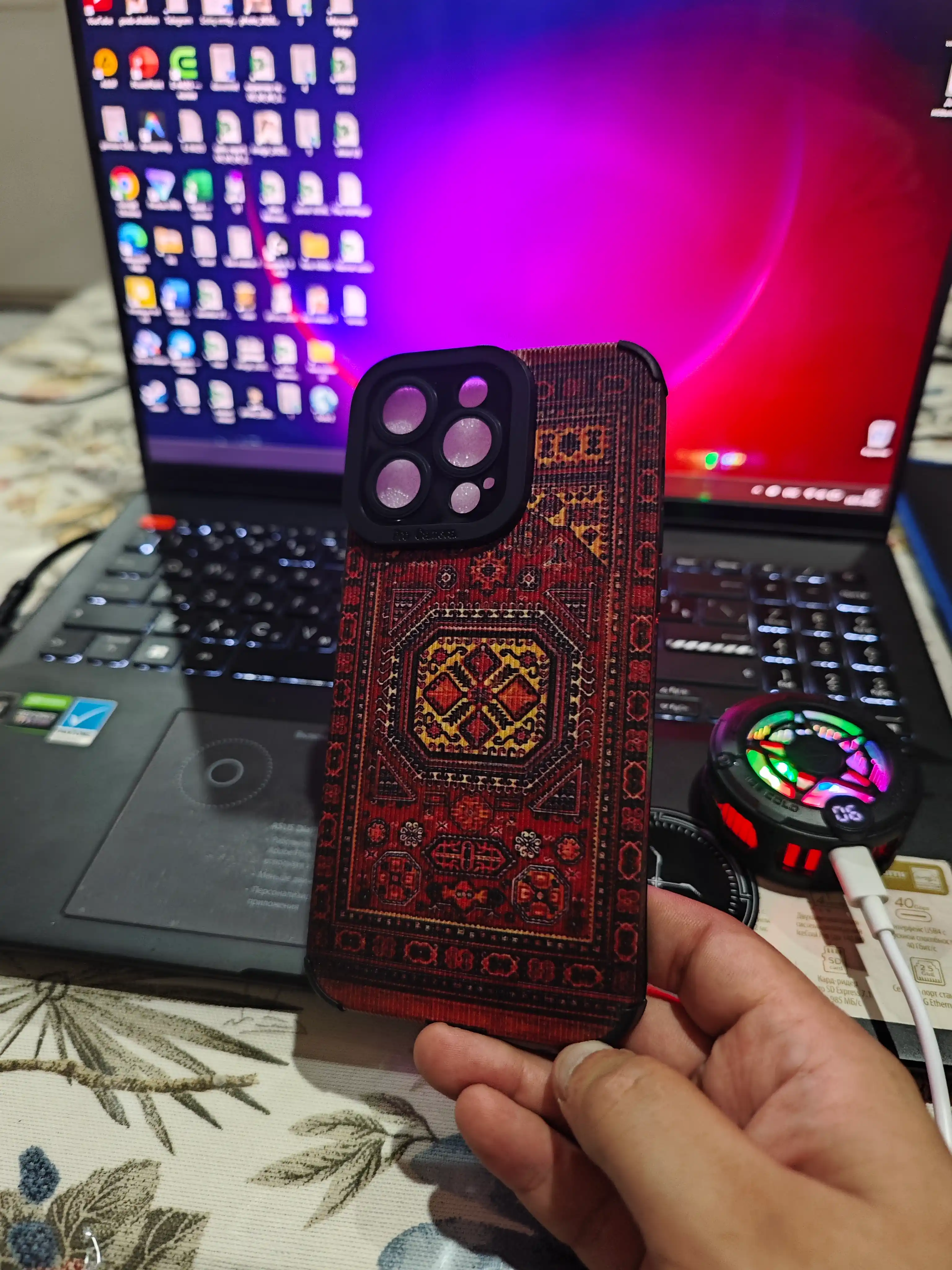 Чехол на iPhone X,11, 12, 13, 14, 15 16 Pro, Max, Plus, силиконовый, с принтом UZB "NAQSH"