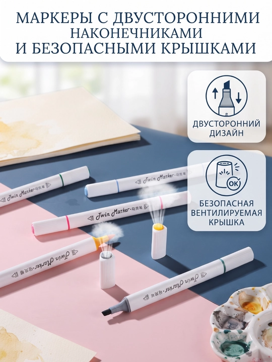 Набор акриловых маркеров, перманентные маркеры для рисования, 12/24/36 цветов