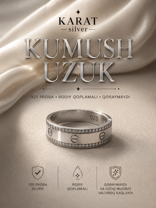 Серебряные кольца 925 пробы с родиевым покрытием и фианитами, silver, кольцо из серебра - 