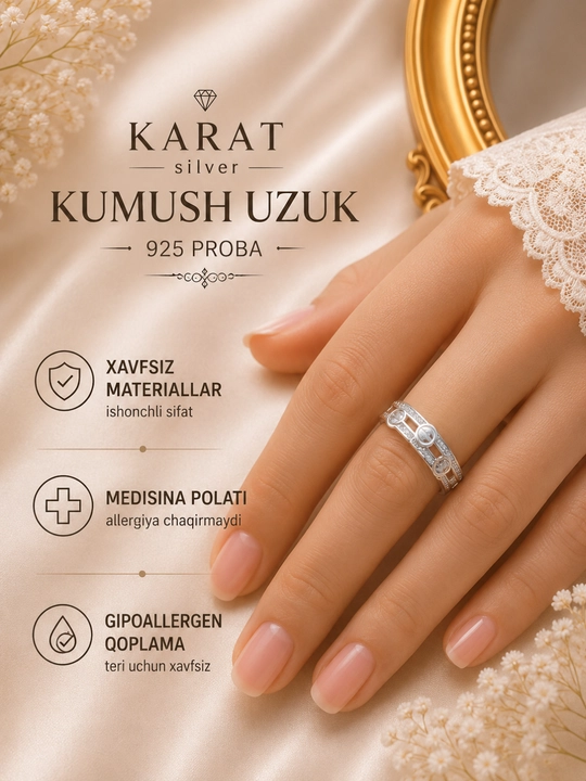 Серебряные кольца 925 пробы с родиевым покрытием и фианитами, silver, кольцо из серебра