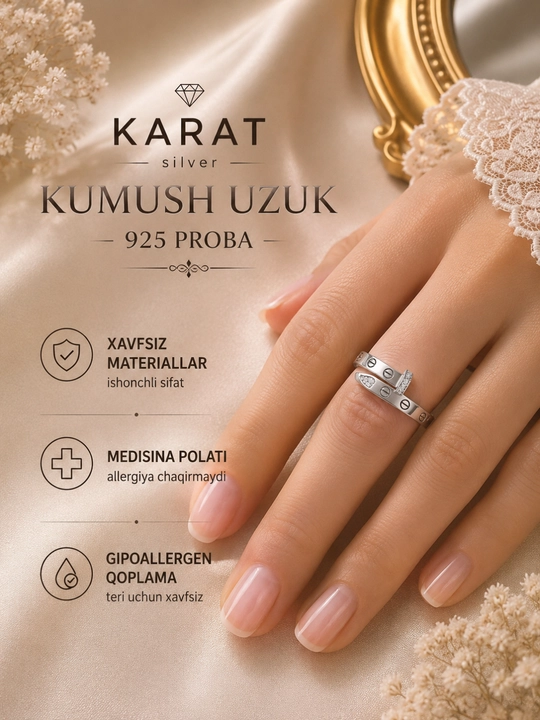 Серебряные кольца 925 пробы с родиевым покрытием и фианитами, silver, кольцо из серебра
