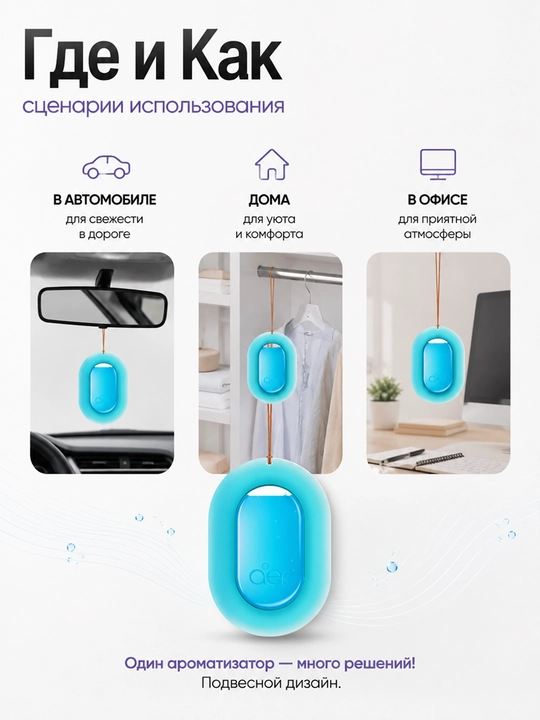 Ароматизатор для автомобиля освежитель воздуха машину дома ванной подвесной набор, 4 шт