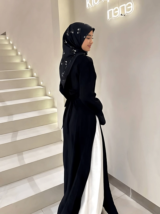 Abaya va Sultanka ikkilik to'plam, matosi Lyon, ayollar va qizlarga, standart 44-50