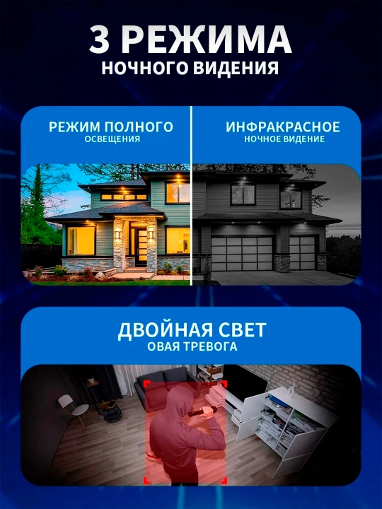 Y6 ichida Wi-Fi E27b aqlli kuzatuv kamerasi, tungi kuzatuv rejimi