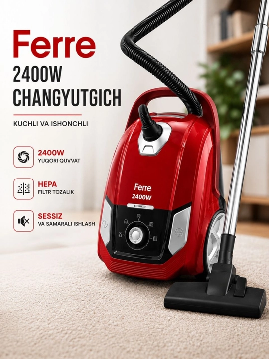Changyutgich, ferre changyutgich, 2400w, hepa filtr, uy uchun changyutgich