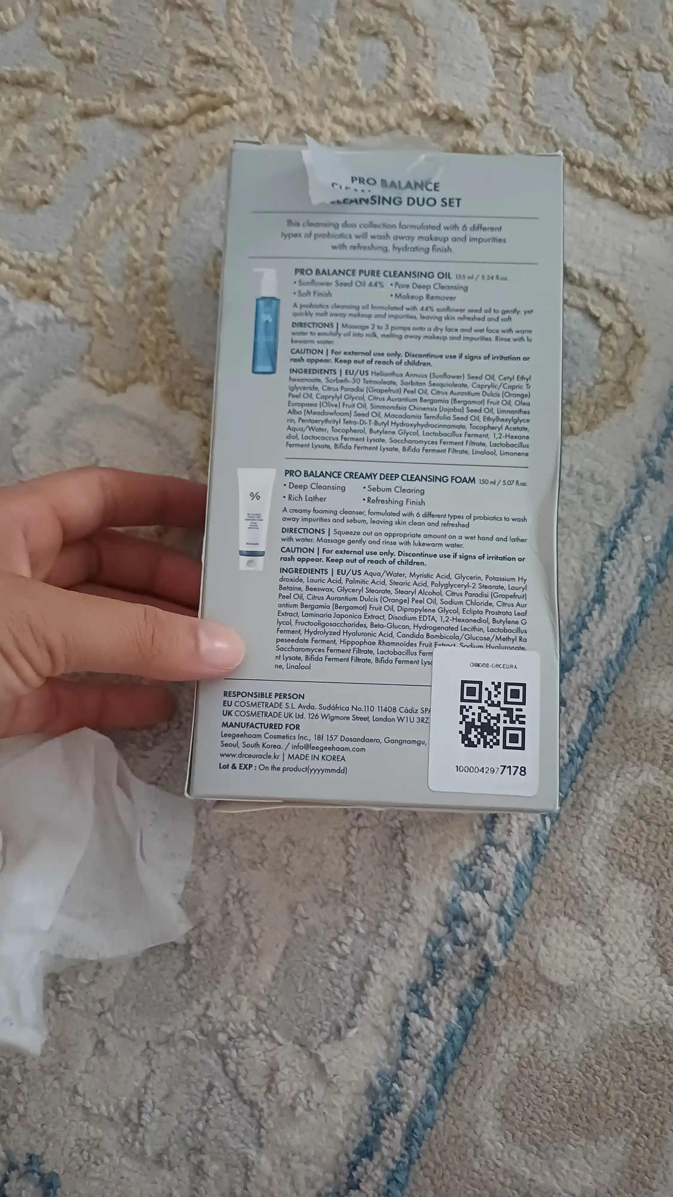 Dr. Ceuracle ikki marta tozalash to'plami Pro Balance Cleansing Duo Set