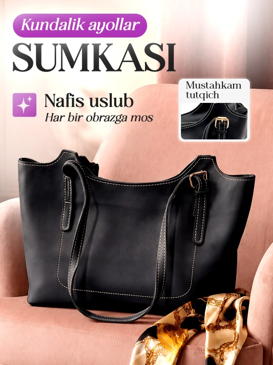 Ayollar sumkasi, sumka ayollar uchun yelkama, qizlarga katta sumkalar - 