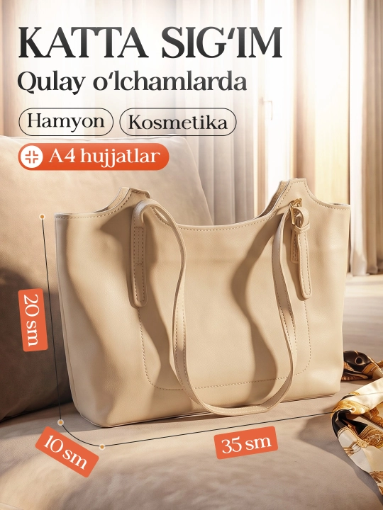 Ayollar sumkasi, sumka ayollar uchun yelkama, qizlarga katta sumkalar