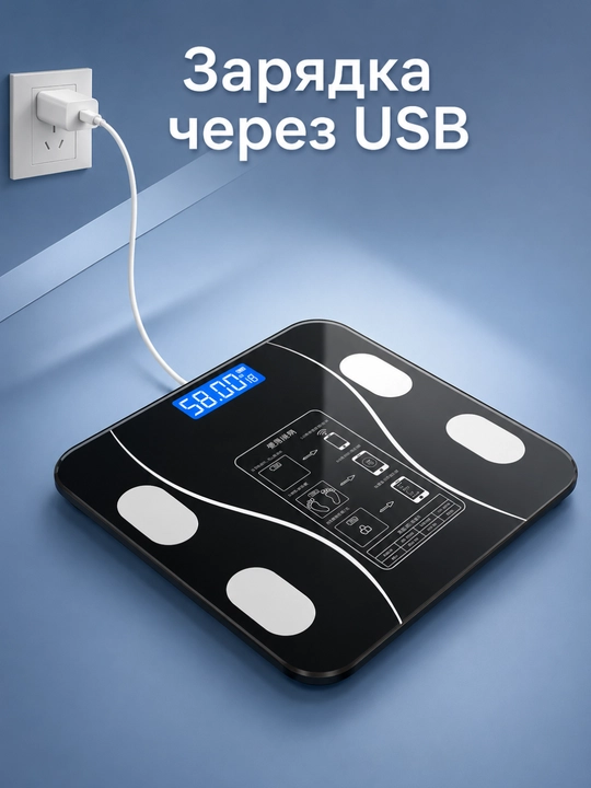 Весы напольные, умные электронные для тела, для дома, до 180 кг