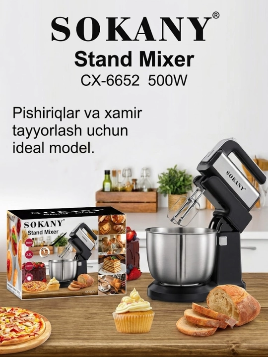 SOKANY Planetar Mikser | Oqartirish va Xamir Qorish Uchun SK-6662 - 