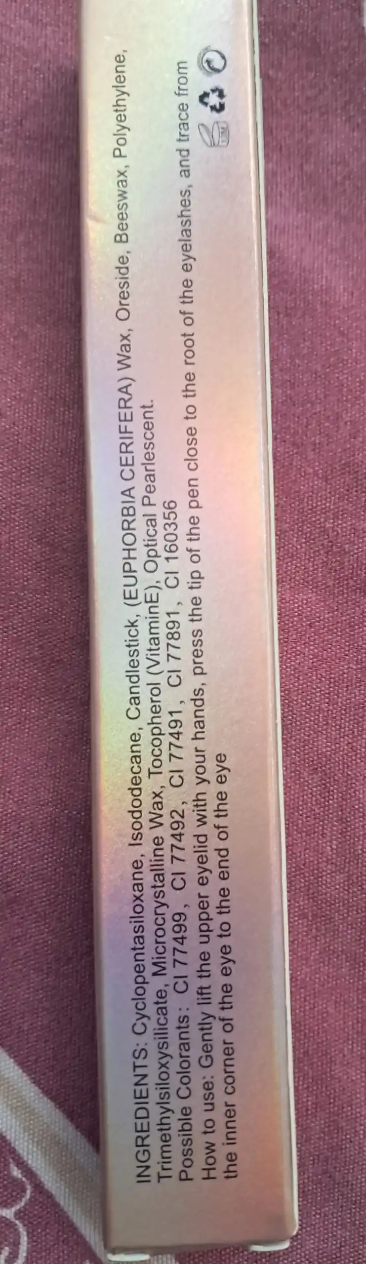 Ayollar va qizlar uchun ko'zga o'chmas qalam, 1.8 g