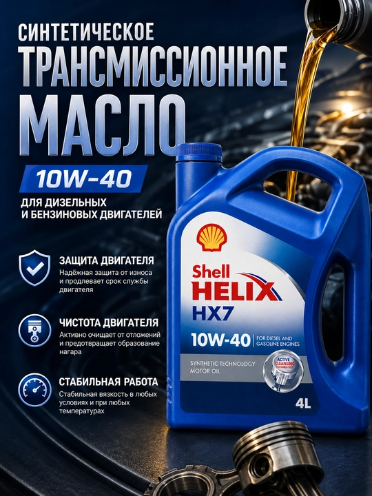Motor moyi Shell Helix HX7 10W-40 4L, Turkiya - 