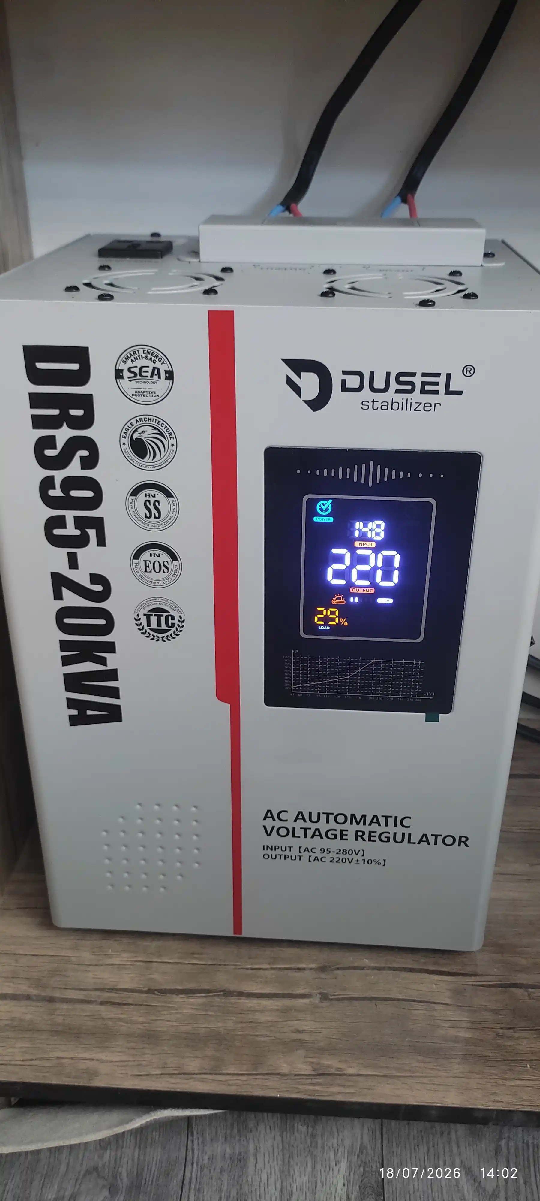 Dusel kuchlanish stabilizatori 10KVA, 12KVA, 15KVA, 20KVA