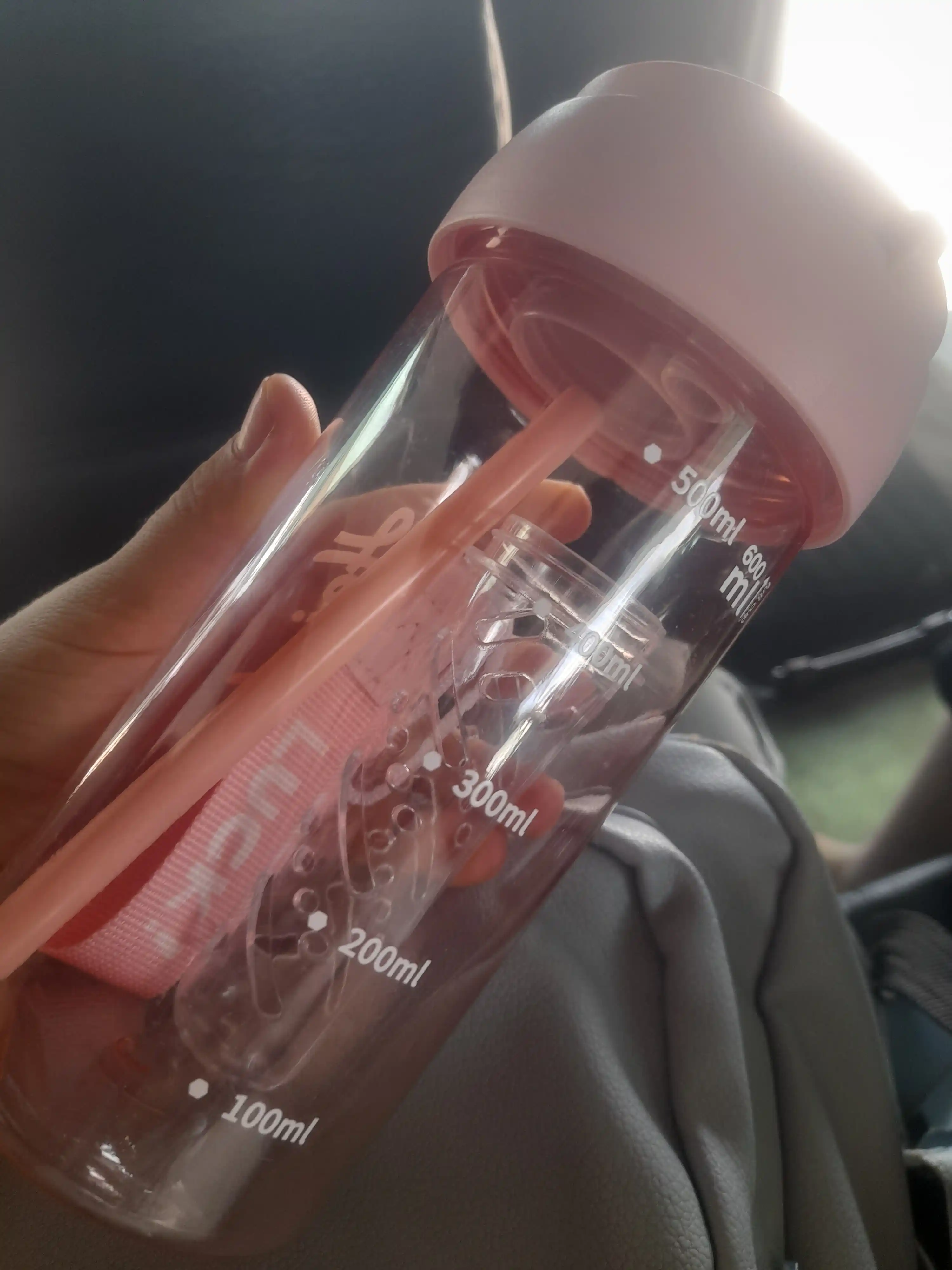 Бутылка для воды с трубочкой, современная бутылка "Принцесса" с сеточкой для фруктов,580мл