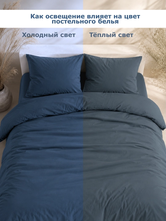 Комплект постельного белья ЕВРО, 100% хлопок, поплин