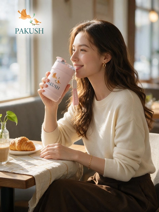 PAKUSH Issiq va sovuq ichimliklar uchun mo‘ljallangan 350 ml li premium vakuumli termokrujka