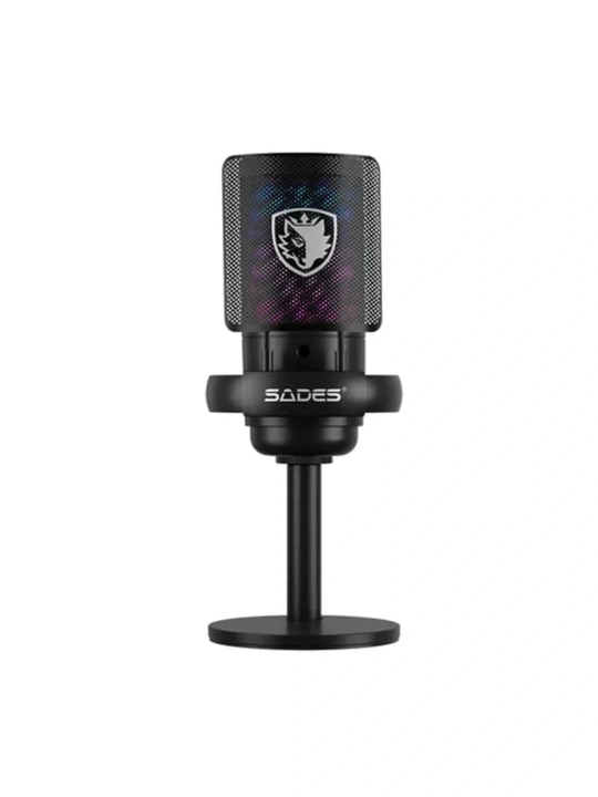 SADES o‘yin mikrofoni, pantograf stend va RGB yoritish bilan 🎙️
