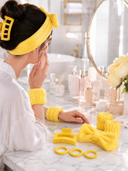 Набор аксессуаров для волос Beauty Spa, 7 предметов, желтый