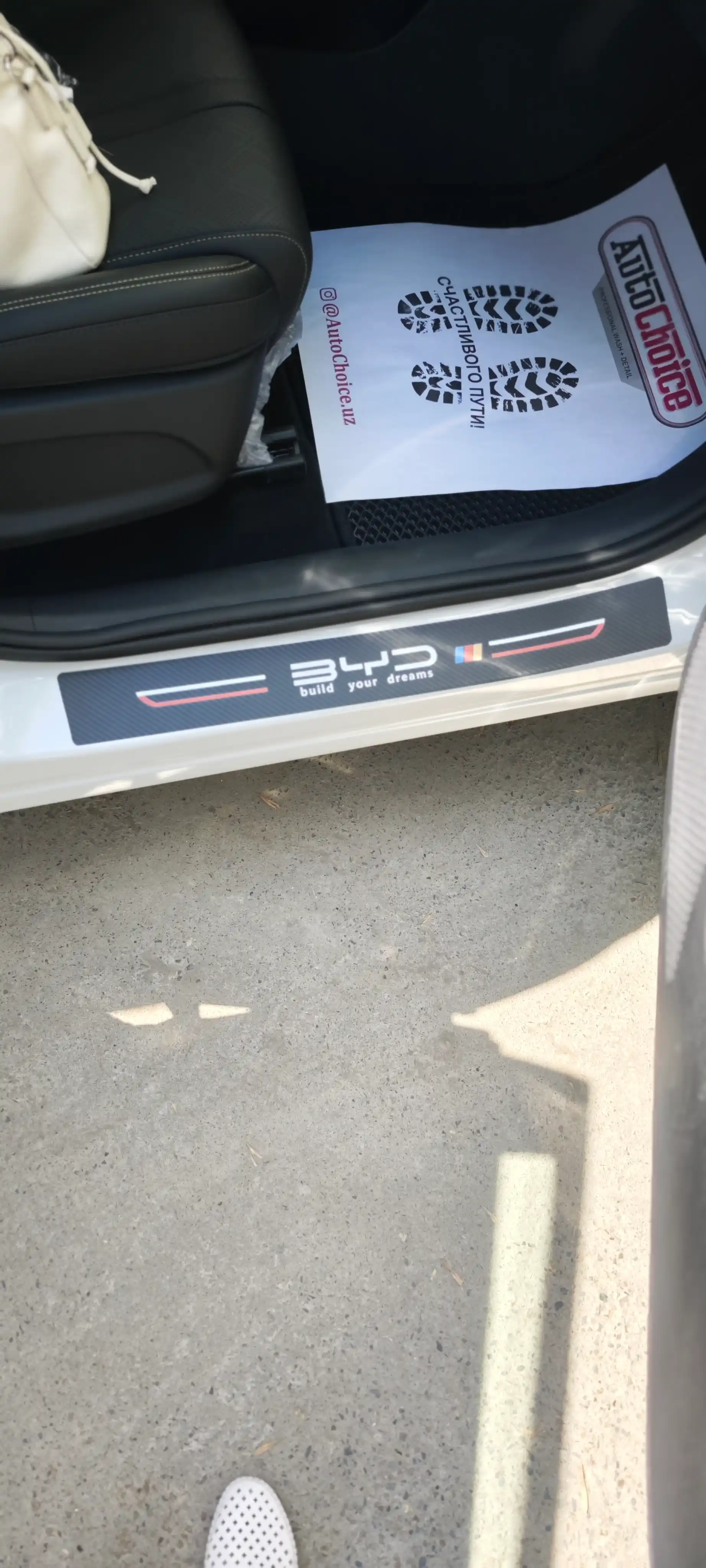 BYD Avtomobil eshik osti uchun karbon qoplamalar, himoya stikerlari