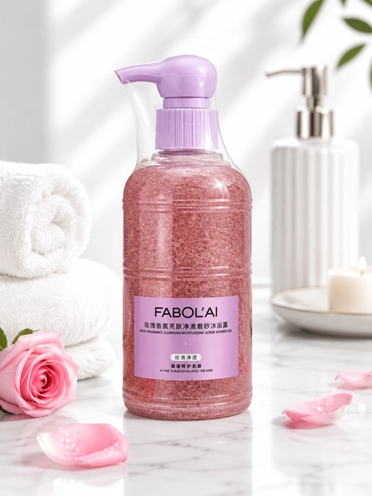 Ароматный гель-скраб для душа FABOL’AI, увлажняющий уход за телом - 