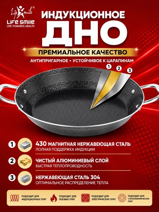 Life Smile JAROVNYA 32/36 sm – Titanium qoplamali 18/10 nerjaveyka tova