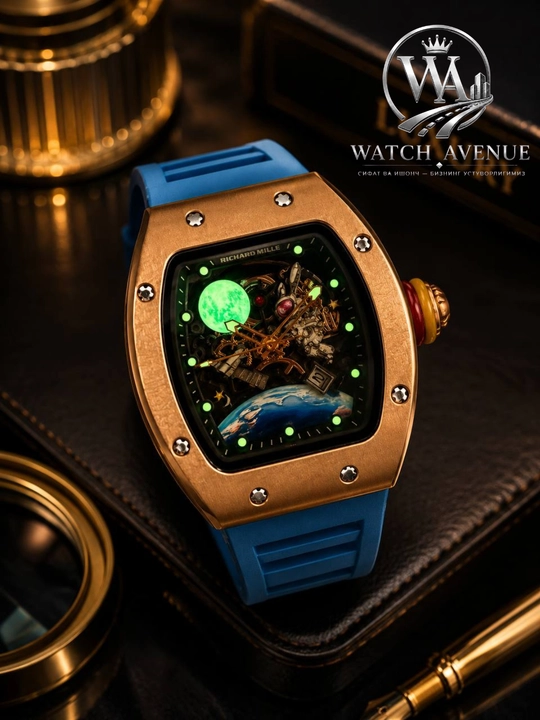 Наручные часы в Richard Mille, кварцевые, с календарем, силиконовый ремешок