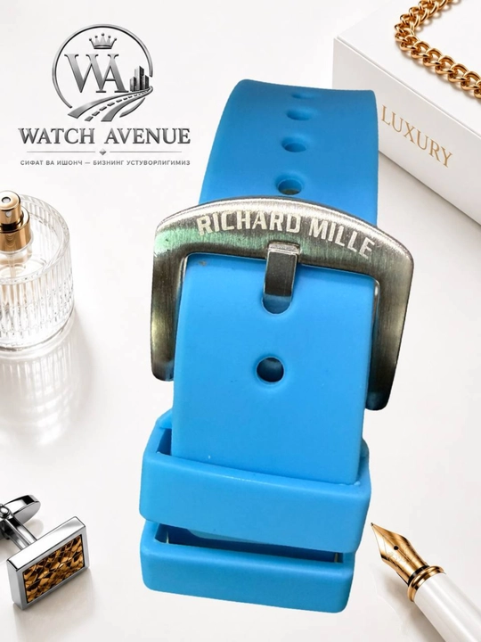 Наручные часы в Richard Mille, кварцевые, с календарем, силиконовый ремешок
