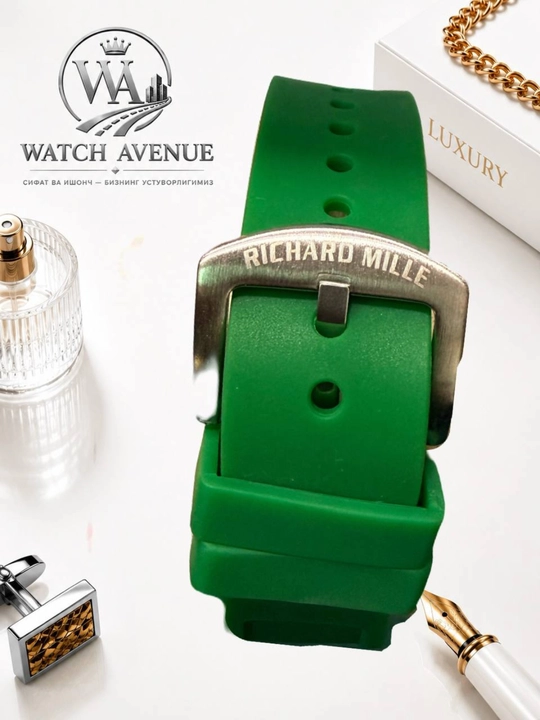 Наручные часы в Richard Mille, кварцевые, с календарем, силиконовый ремешок