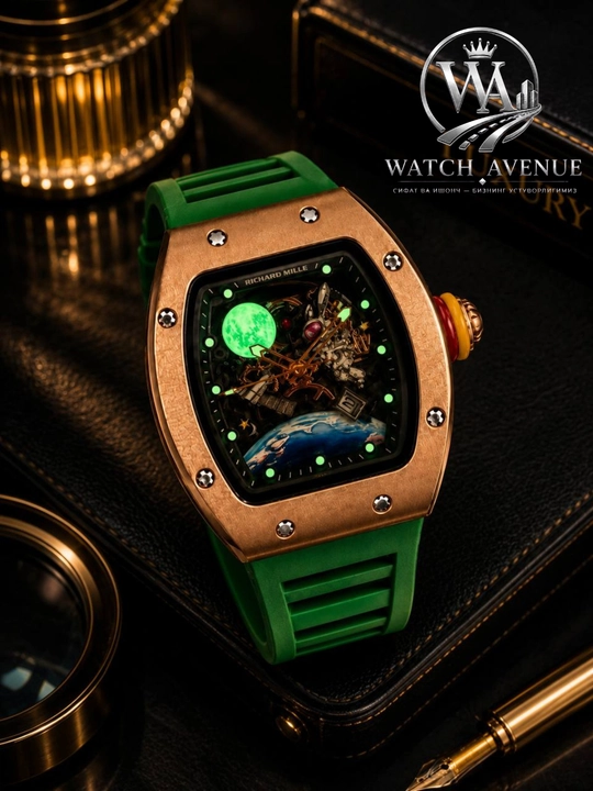Наручные часы в Richard Mille, кварцевые, с календарем, силиконовый ремешок