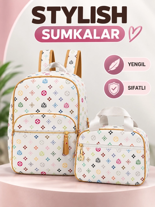Maktab sumkasi, ryukzagi ortopedik 3D, qizlar va o‘g‘il bolalar uchun 4 tasi 1 da, yengil - 