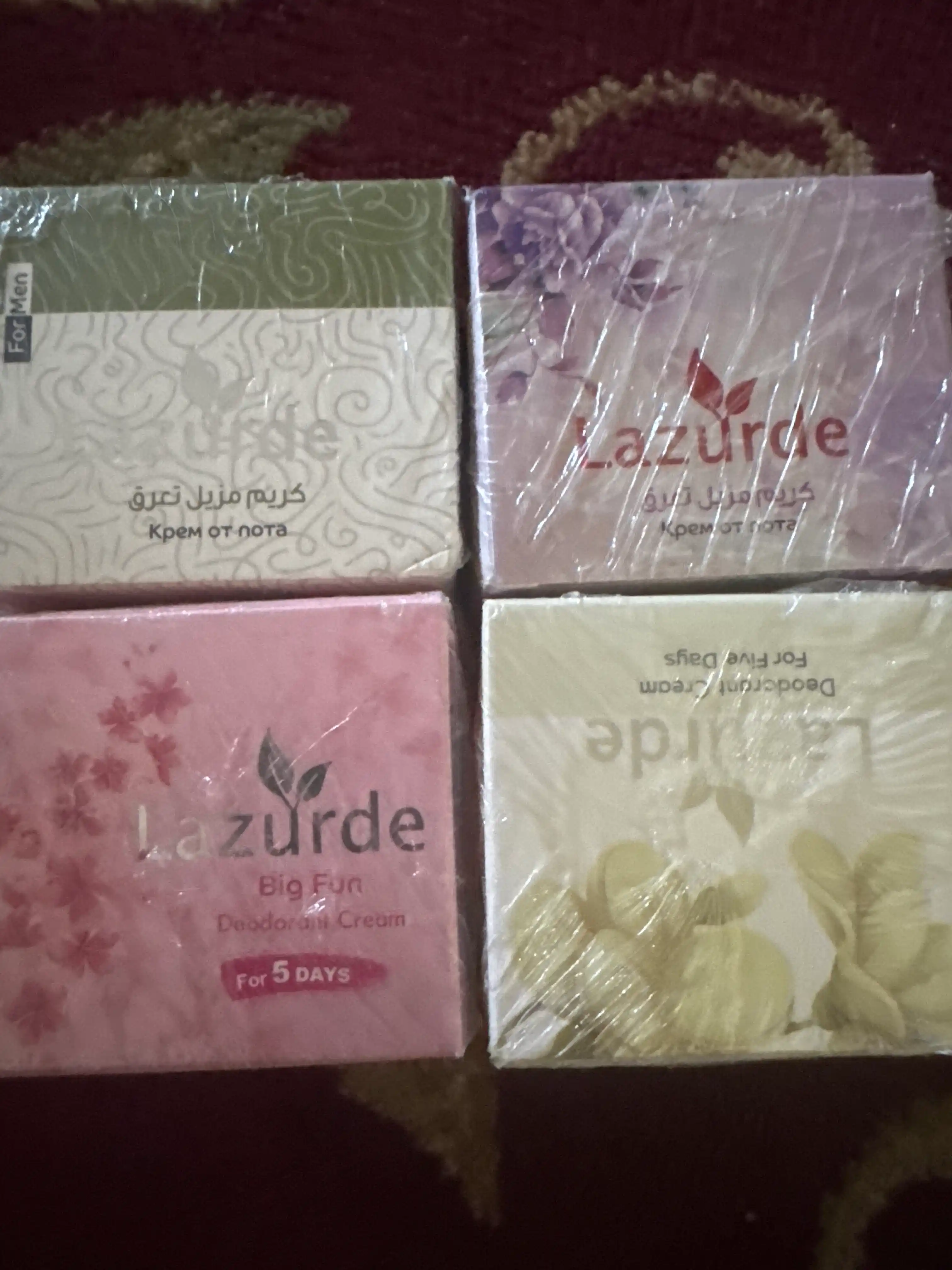 Lazurde Ayollar uchun dezodorant, ter hidiga qarshi antiperspirant krem, 50 g