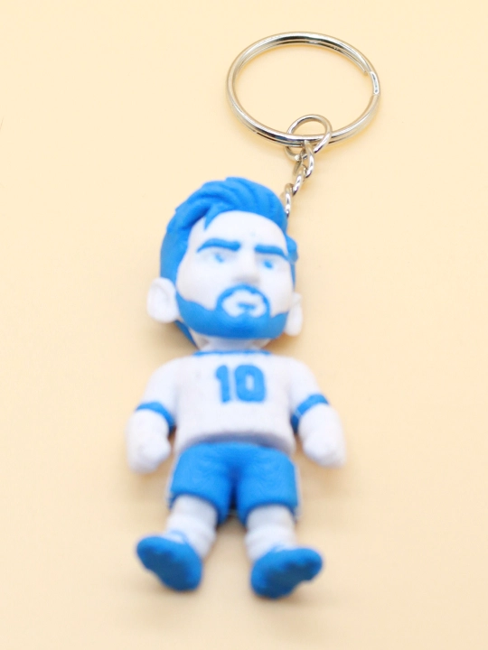 Messi futbolchi figurasi brelok ryukzak uchun, bolalar uchun futbol suveniri 3D - 