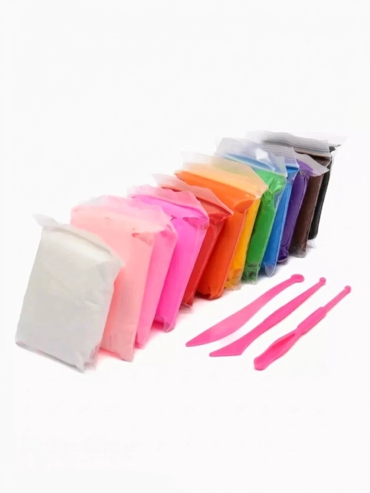 12 rangli havoli plastilin, haykaltaroshlik to‘plami, yengil plastilin